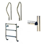 Photo Echelle inox 2 parties - 3 marches