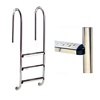 Echelle inox droite - 2 marches