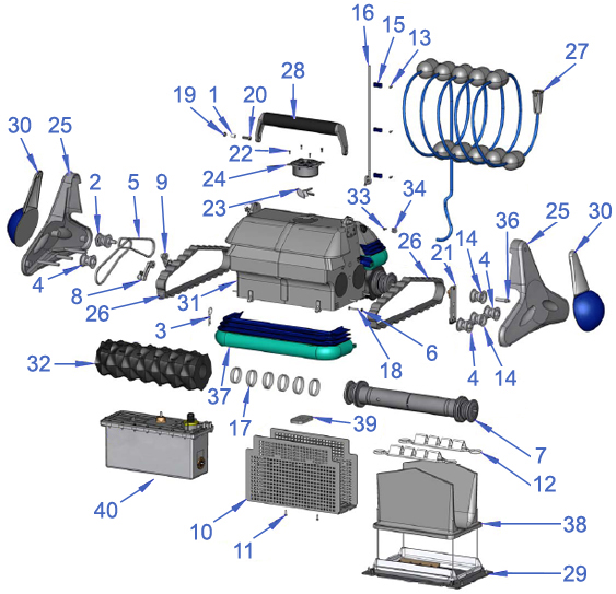 robot piscine pieces detachees