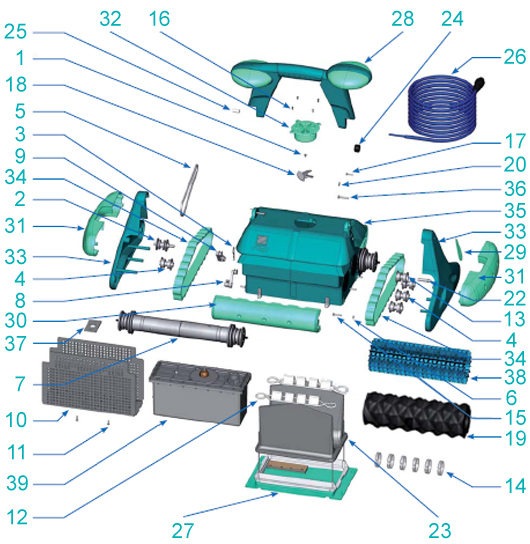 robot piscine zodiac indigo pieces detachees