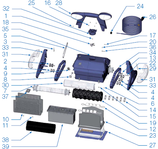 robot piscine zodiac indigo voyager 2x