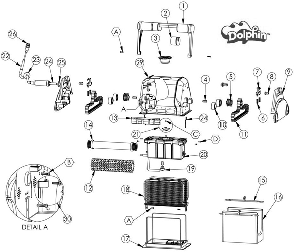 robot piscine dolphin 2001