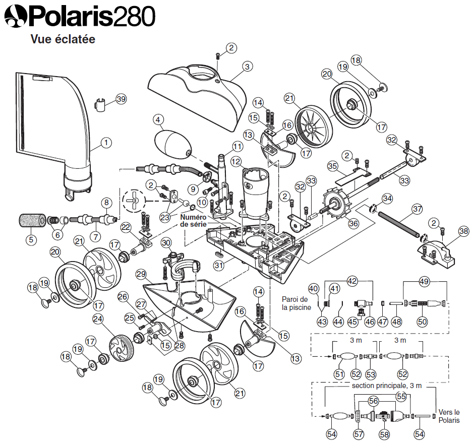 robot piscine polaris 280 pieces detachees